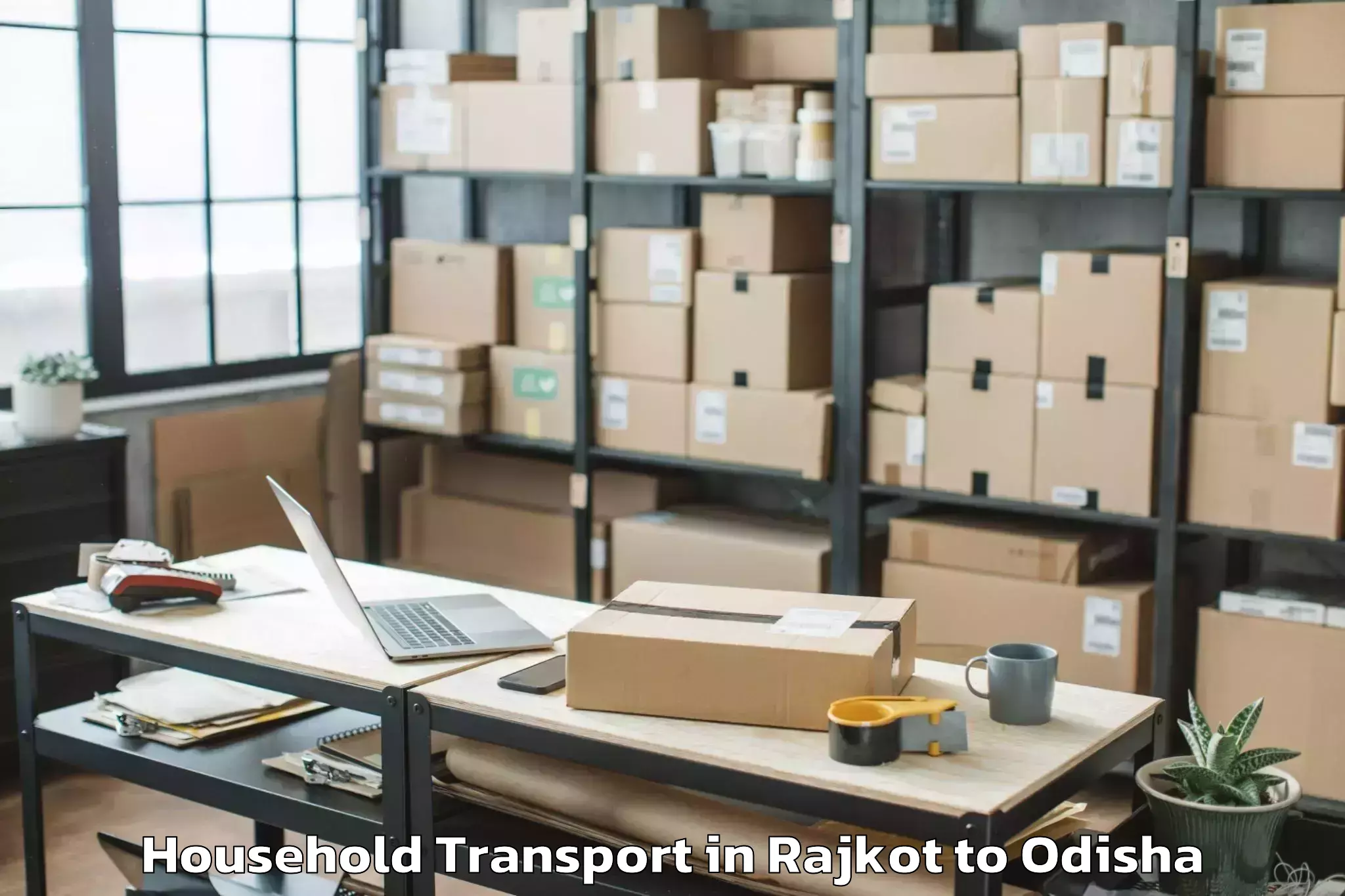 Book Rajkot to Oupada Household Transport Online